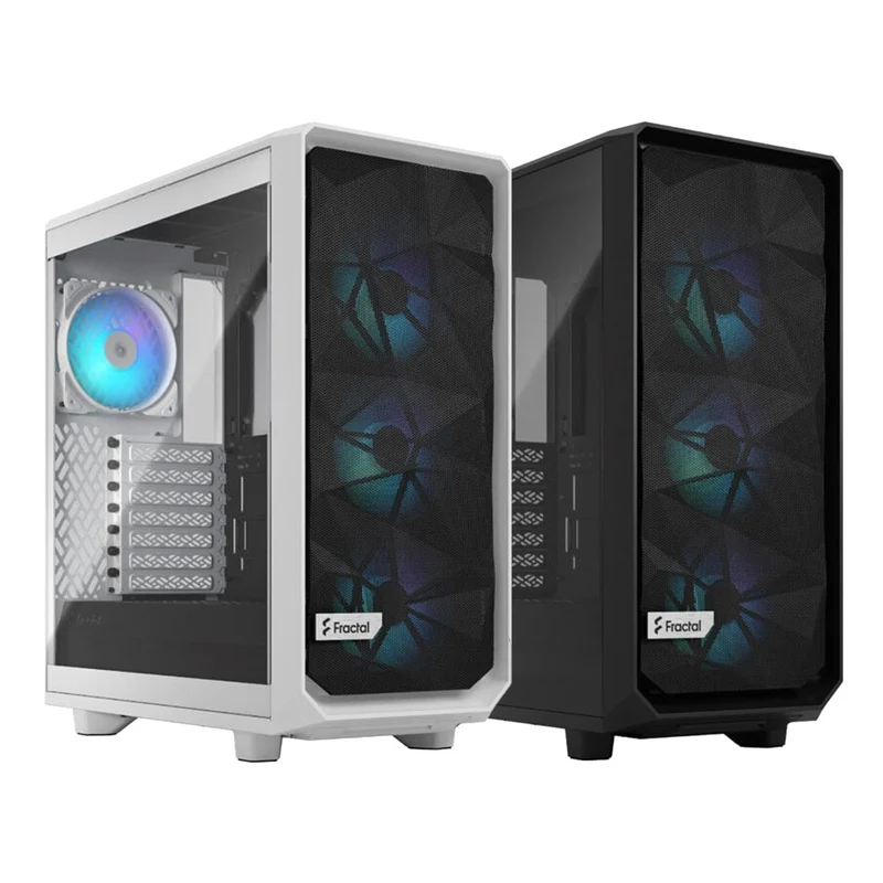 Fractal Design Meshify 2 Compact Computer Case (RGB Black TG Light Tint, RGB White TG Clear Tint) (FD-C-MES2C-06, FD-C-MES2C-08)