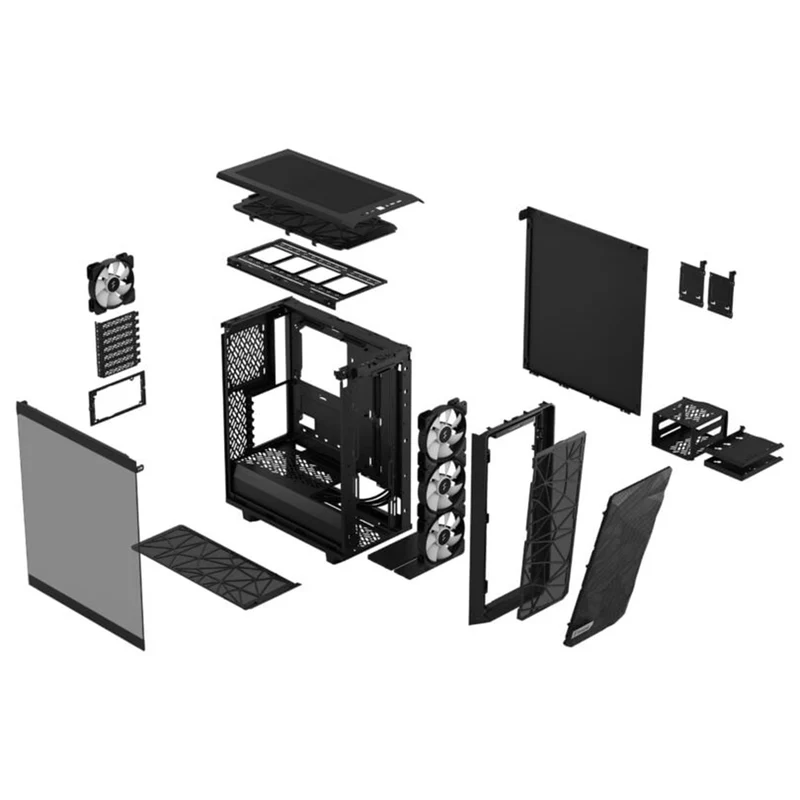 Fractal Design Meshify 2 Compact Computer Case (RGB Black TG Light Tint, RGB White TG Clear Tint) (FD-C-MES2C-06, FD-C-MES2C-08)