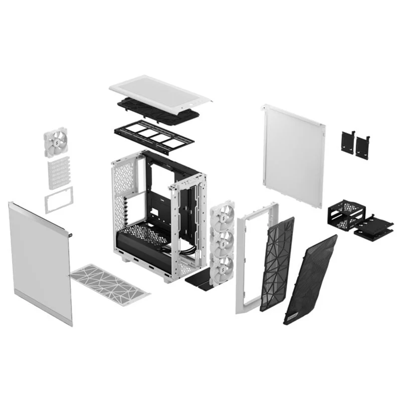 Fractal Design Meshify 2 Compact Computer Case (RGB Black TG Light Tint, RGB White TG Clear Tint) (FD-C-MES2C-06, FD-C-MES2C-08)