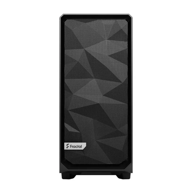 Fractal Design Meshify 2 Compact Computer Case (Black Solid, Black TG Light Tint) (FD-C-MES2C-01, FD-C-MES2C-03)