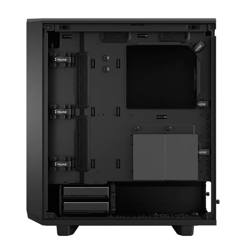 Fractal Design Meshify 2 Compact Computer Case (Black Solid, Black TG Light Tint) (FD-C-MES2C-01, FD-C-MES2C-03)