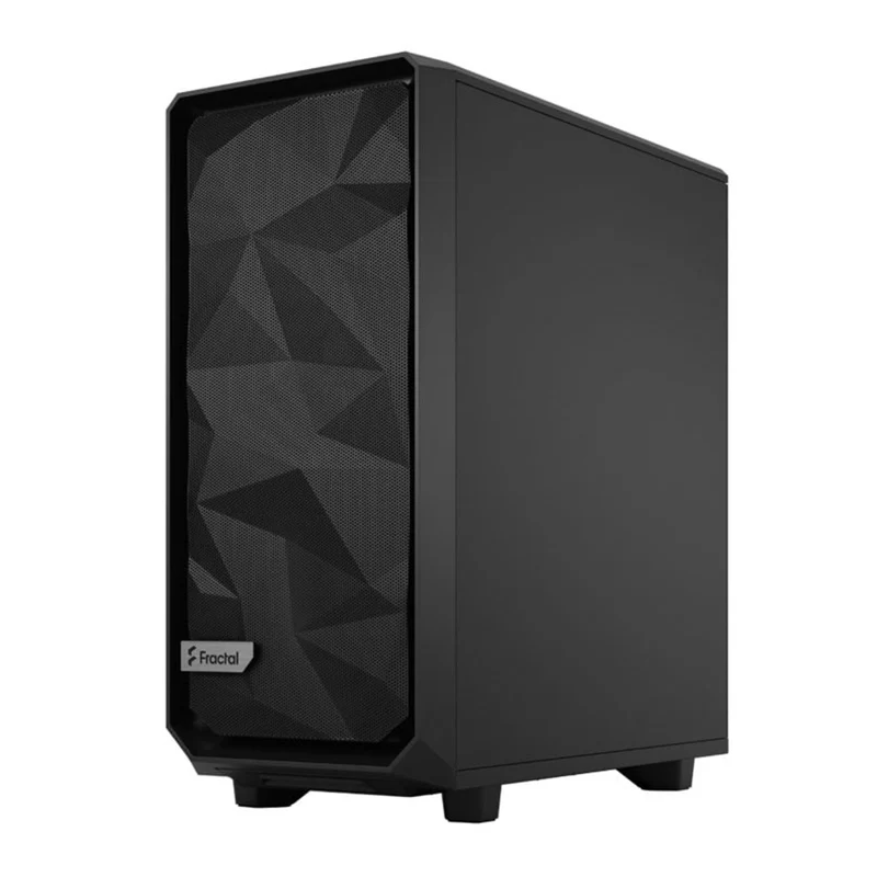 Fractal Design Meshify 2 Compact Computer Case (Black Solid, Black TG Light Tint) (FD-C-MES2C-01, FD-C-MES2C-03)
