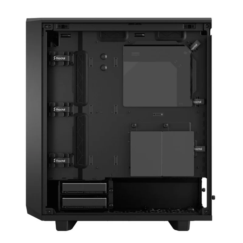 Fractal Design Meshify 2 Compact Computer Case (Black Solid, Black TG Light Tint) (FD-C-MES2C-01, FD-C-MES2C-03)