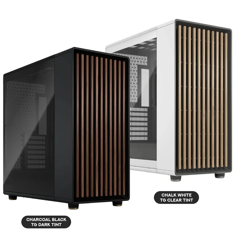 Fractal Design North XL Computer Case (Charcoal Black TG Dark Tint, Chalk White TG Clear Tint)