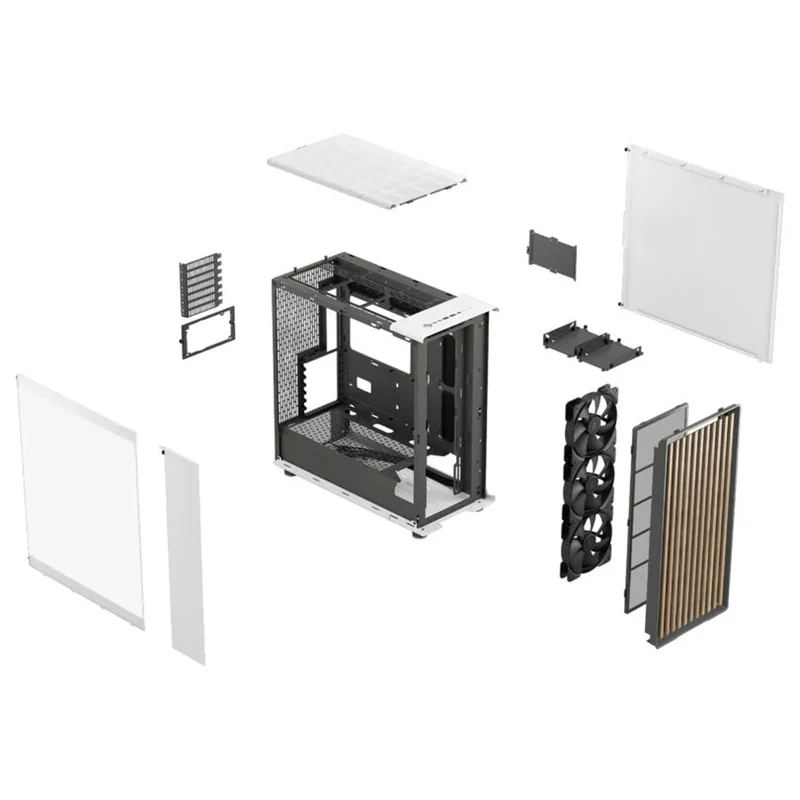 Fractal Design North XL Computer Case (Charcoal Black TG Dark Tint, Chalk White TG Clear Tint)