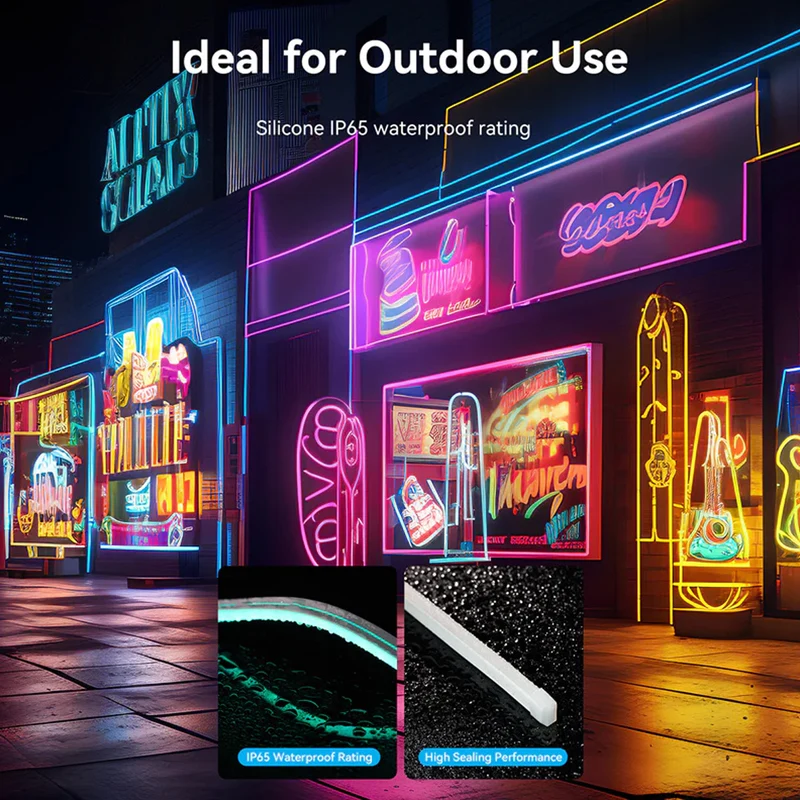 Vention Silicone Neon LED Strip Lights with IR Remote & USB 5V Power Supply - 1M, 2M (PAEWF, PAEWH)