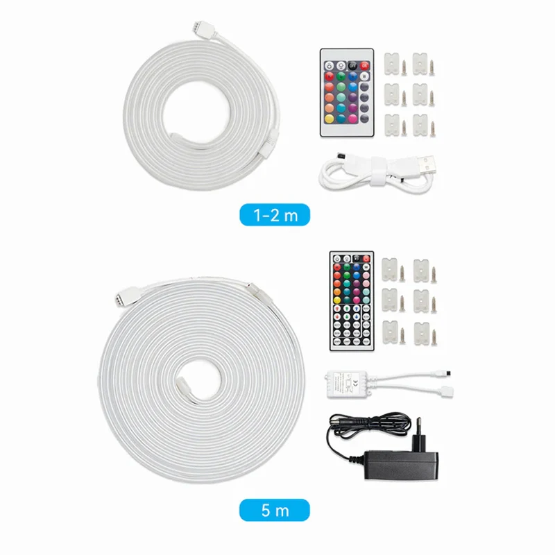 Vention Silicone Neon LED Strip Lights with IR Remote & USB 5V Power Supply - 1M, 2M (PAEWF, PAEWH)