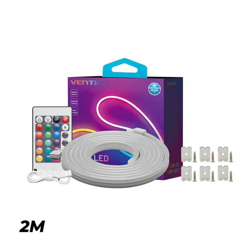 Vention Silicone Neon LED Strip Lights with IR Remote & USB 5V Power Supply - 1M, 2M (PAEWF, PAEWH)