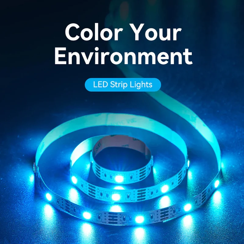 Vention RGB FPC LED Strip Lights with IR Remote & USB 5V Power Supply - 2M, 5M (PAAWH, PAAWJ)