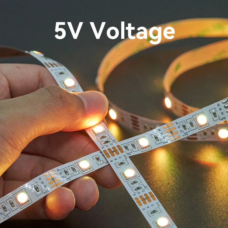 Vention RGB FPC LED Strip Lights with IR Remote & USB 5V Power Supply - 2M, 5M (PAAWH, PAAWJ)