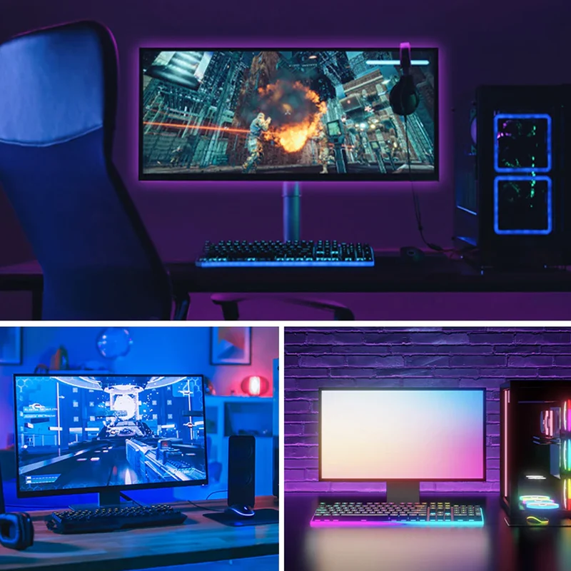 Vention RGB FPC LED Strip Lights with IR Remote & USB 5V Power Supply - 2M, 5M (PAAWH, PAAWJ)