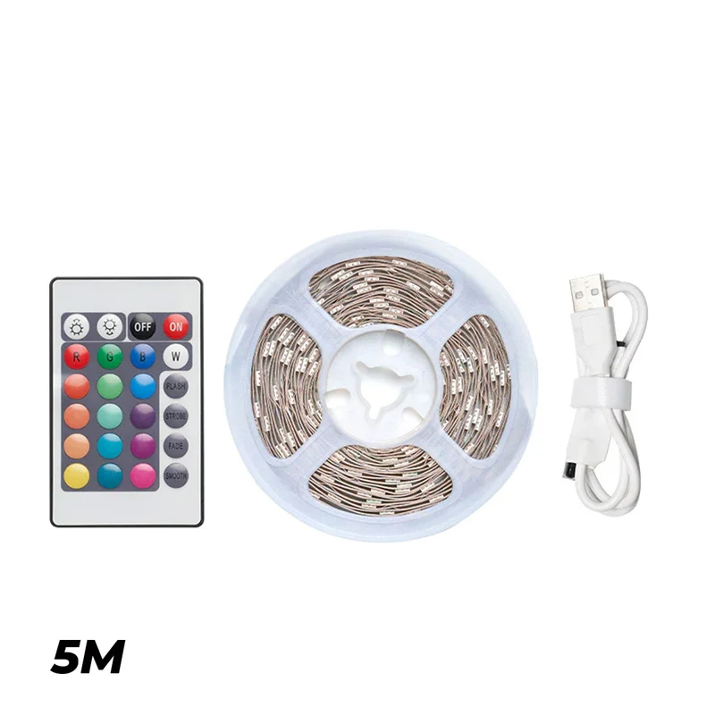Vention RGB FPC LED Strip Lights with IR Remote & USB 5V Power Supply - 2M, 5M (PAAWH, PAAWJ)