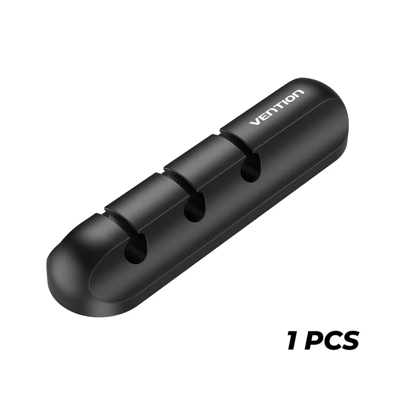 Vention 3-Port Silicone Desktop Cable Manager with 3M Strong Adhesive - 1pc, 2 pcs (KBRB0, KBRB0-2)