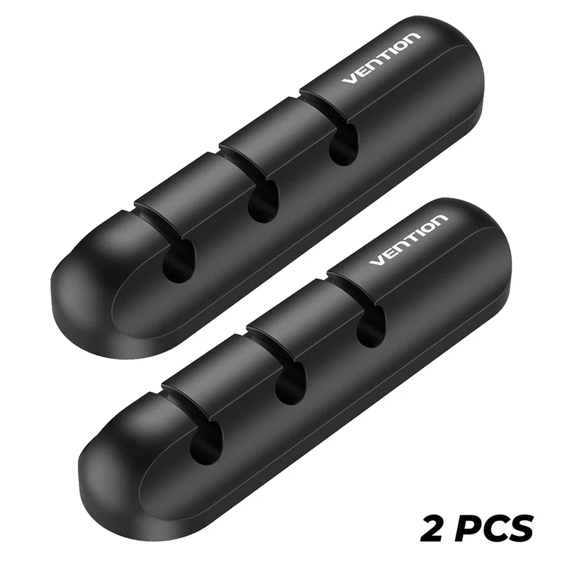 Vention 3-Port Silicone Desktop Cable Manager with 3M Strong Adhesive - 1pc, 2 pcs (KBRB0, KBRB0-2)