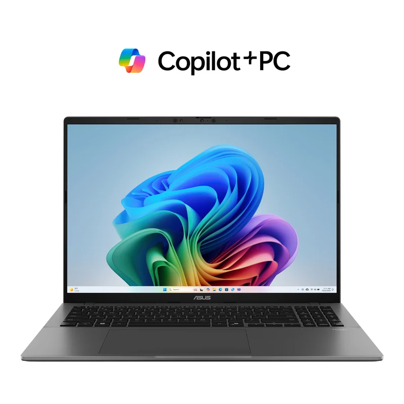 Asus Vivobook S16 S3607QA-PL003WSM Laptop (Matte Gray) | 16" 2.5K (2560x1600) 144Hz IPS | Snapdragon X X1 26 100 | 16GB RAM | 512GB SSD | Qualcomm Adreno GPU | Windows 11 Home | MS Office Home 2024 + MS 365 Basic + Asus AP4600 Backpack