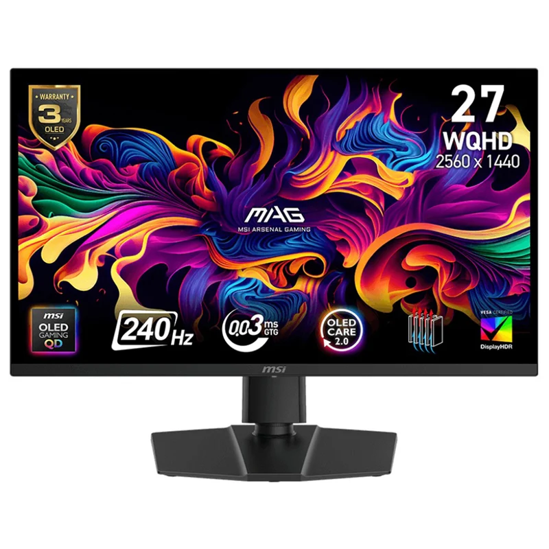 MSI MAG 273QP QD-OLED X24 26.5" WQHD (2560x1440) 240Hz 0.03ms GTG Adaptive-Sync Gaming Monitor