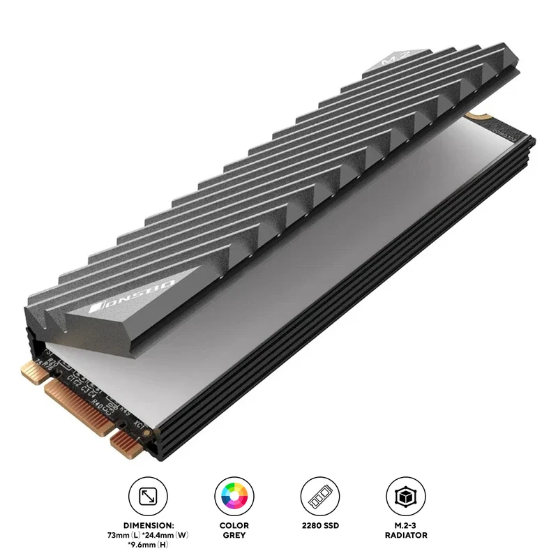 Jonsbo M2-3 SSD Air Cooling Radiator (Grey)