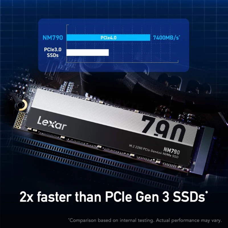 Lexar NM790 1TB 2280 PCIe Gen4x4 M.2 2280 NVMe SSD (LNM790X001T-RNNNG)