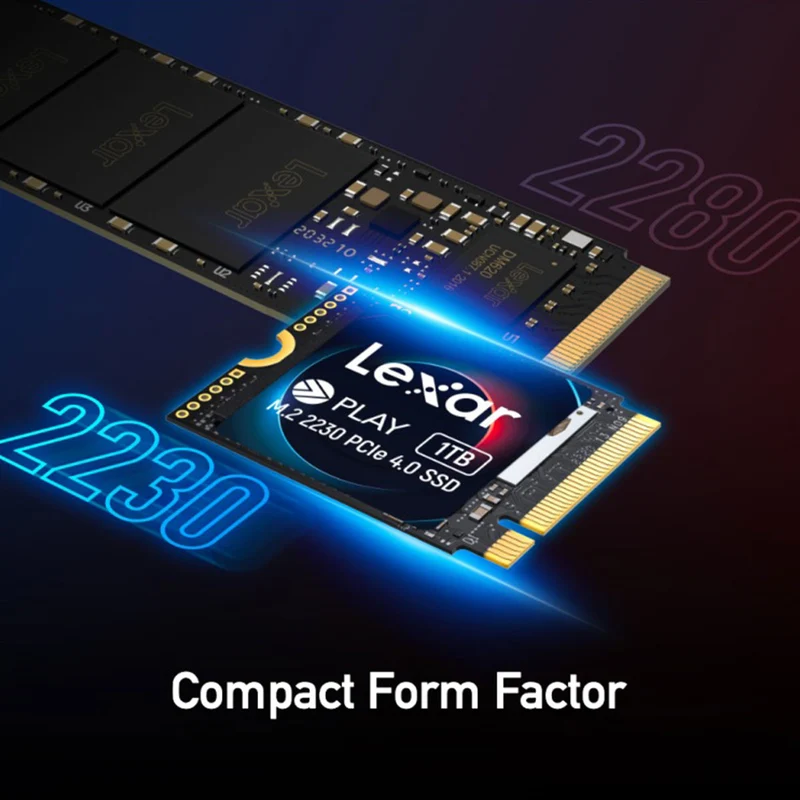 Lexar PLAY 1TB 2230 PCIe Gen4x4 M.2 2230 NVMe SSD (LNMPLAY001T-RNNNG)