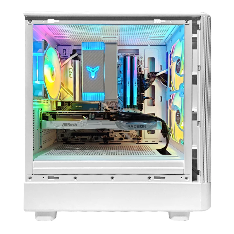 Alpha DB330M Mesh White Desktop Gaming PC | AMD Ryzen 5 5500GT | 16GB RAM | 512GB SSD | RX 6600 | Windows 11 Pro
