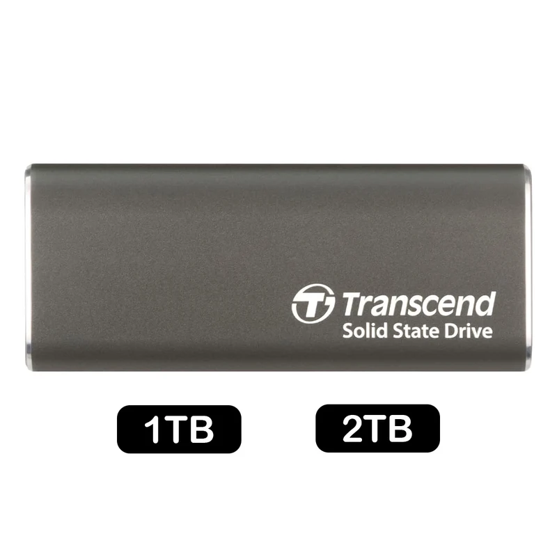 Transcend ESD265C Dual USB 10Gbps Read up to 1050MB/s Type-C Portable SSD (1TB, 2TB)