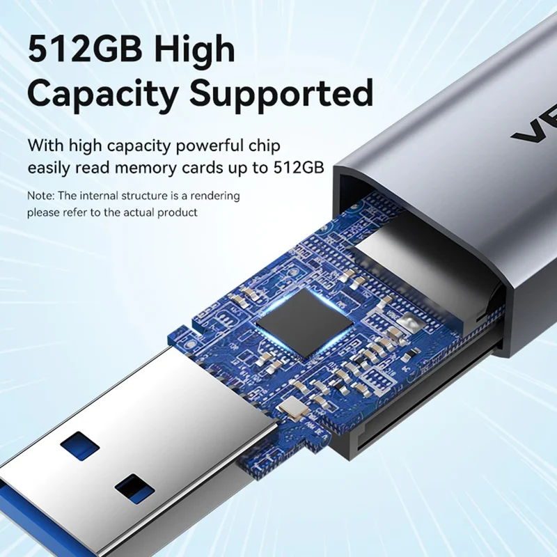Vention 2-in-1 USB 3.0-A SD & TF Card Reader (CLIH0)