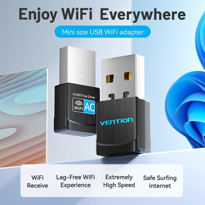 Vention USB 2.0 Type-A Wi-Fi Adapter (KDSB0)