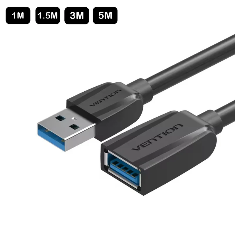Vention USB 3.0 Extension Cable - (1M, 1.5M, 2M, 3M) (VAS-A45-B100, VAS-A45-B150, VAS-A45-B200, VAS-A45-B300)