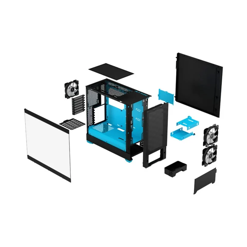 Fractal Design Pop Air Computer Case (RGB White TG Clear Tint, RGB Cyan Core TG Clear Tint, RGB Magenta Core TG Clear Tint, RGB Orange Core TG Clear Tint, RGB Black TG Clear Tint)