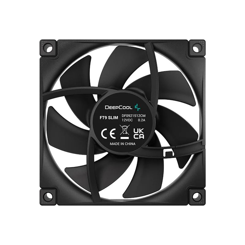 DeepCool FT9 Slim High-Performance 92mm Thin-Profile PWM Fan (Black) (R-FT9SLIM-BKWPN1-G)