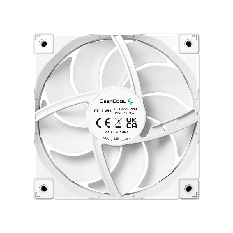 DeepCool FT12 Single 120mm High Performance Fan (Black, White)