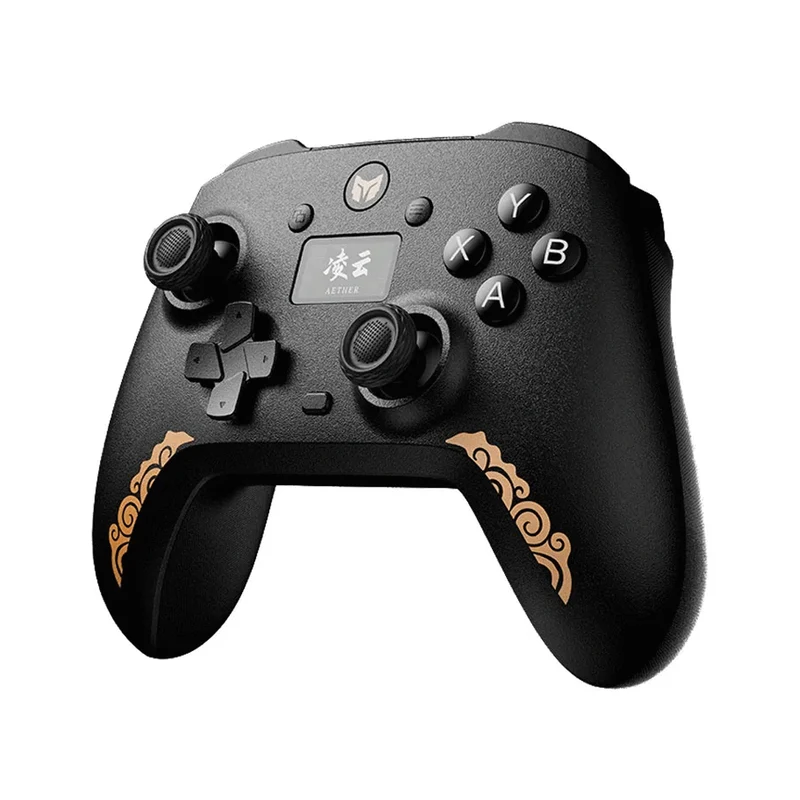 Bigbig Won Mojhon Aether Dual 1000Hz Polling Rate w/ Smart Display Hall Effect Wireless Game Controller for Switch / Win 10&11 / Android / iOS (Black, Grey)
