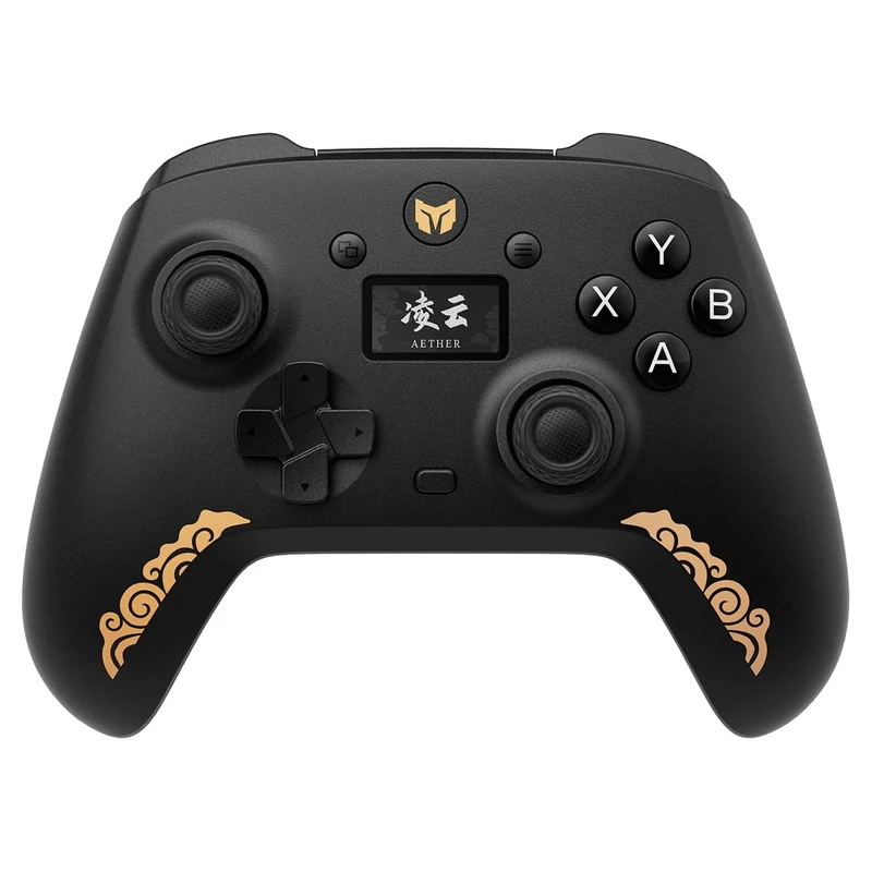Bigbig Won Mojhon Aether Dual 1000Hz Polling Rate w/ Smart Display Hall Effect Wireless Game Controller for Switch / Win 10&11 / Android / iOS (Black, Grey)
