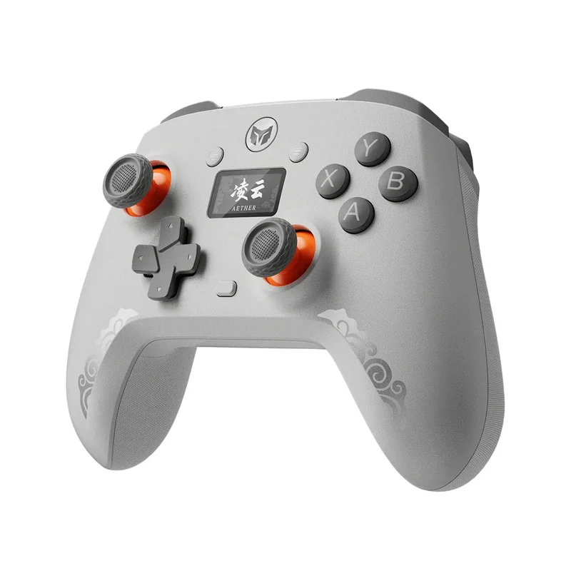 Bigbig Won Mojhon Aether Dual 1000Hz Polling Rate w/ Smart Display Hall Effect Wireless Game Controller for Switch / Win 10&11 / Android / iOS (Black, Grey)
