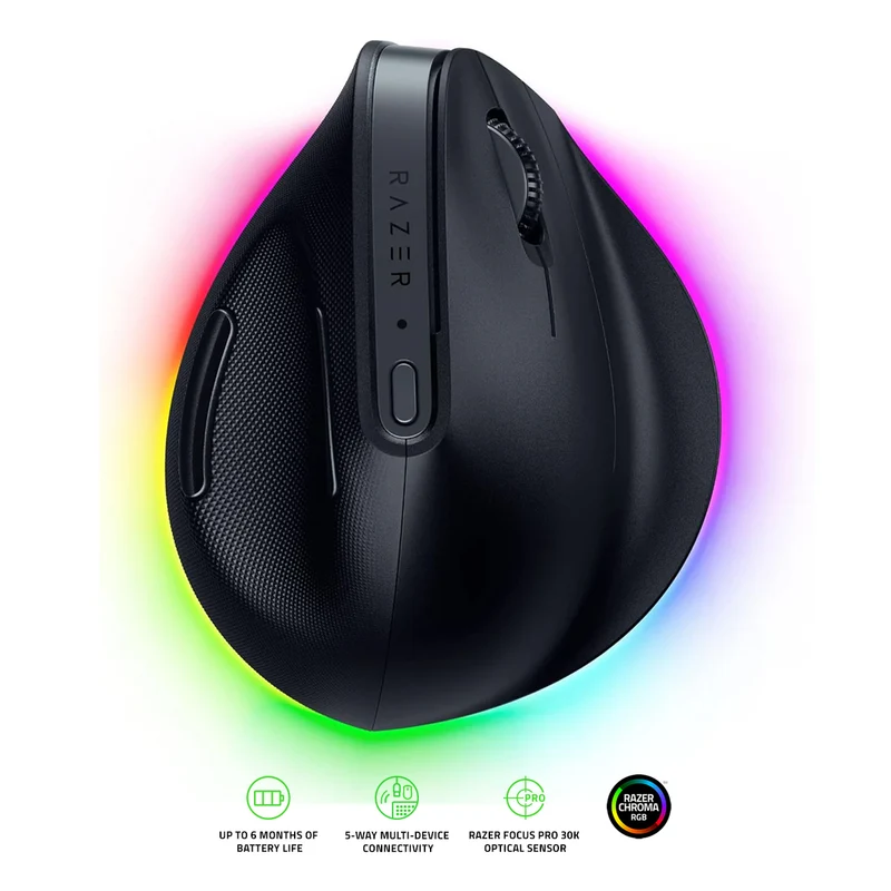 Razer Pro Click V2 Ergonomic Wireless Productivity Mouse (Vertical Edition)