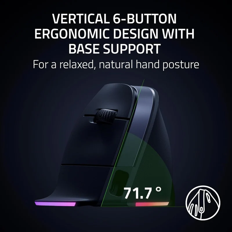 Razer Pro Click V2 Ergonomic Wireless Productivity Mouse (Vertical Edition)