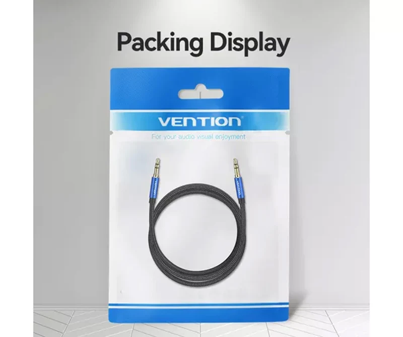 Vention 3.5mm Male to Male Audio Cable - Cotton Braided Aluminum Type 2M (BAWLH)