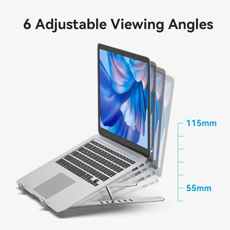 Vention Foldable Laptop Stand - Silver Aluminum Alloy Type (KDMI0)
