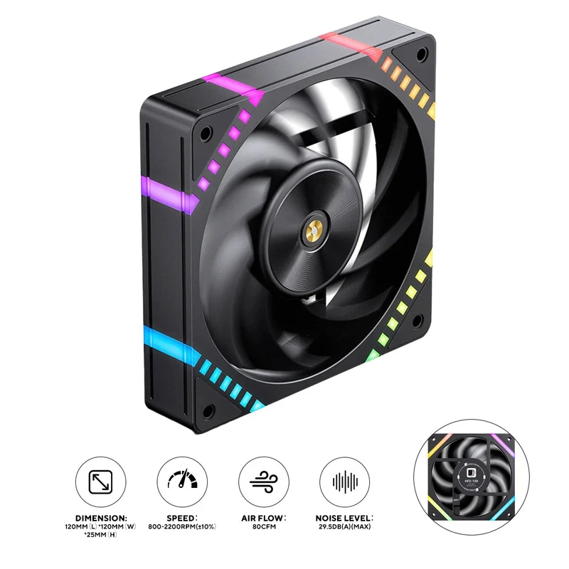 Jonsbo HF2-120B 120MM High Performance Fan (Black)