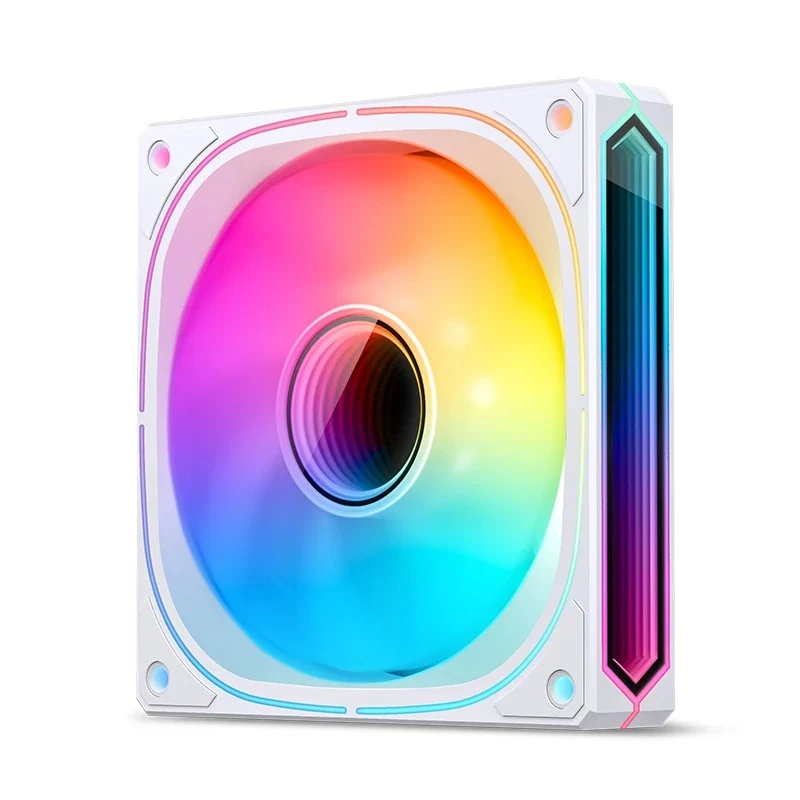 Jonsbo FR-505WR 120mm ARGB Infinity Mirror Series Reverse Fan (White)