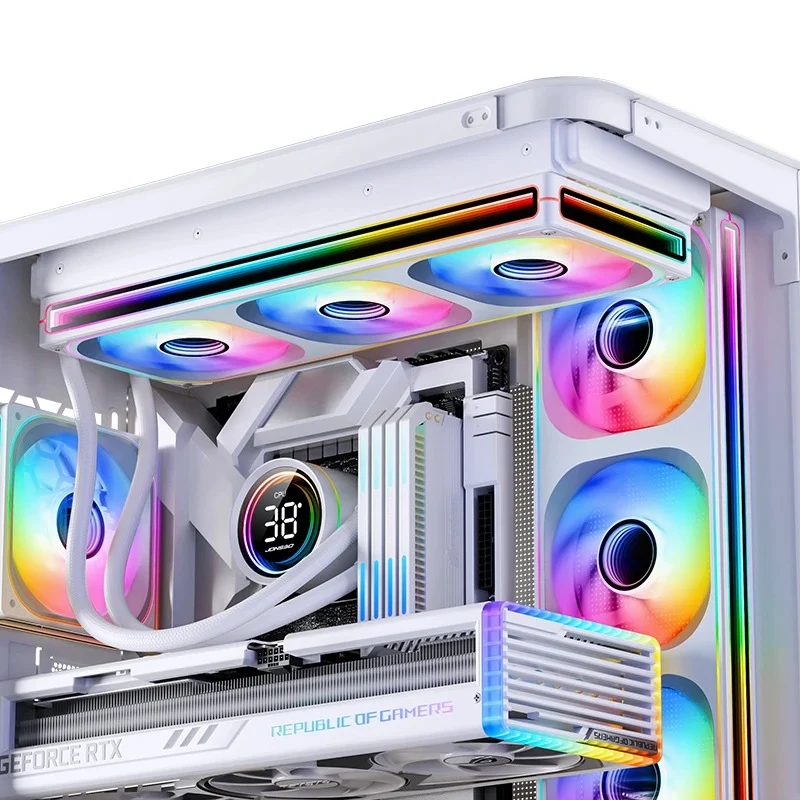 Jonsbo ZB-240WR 240mm ARGB Infinity Mirror Series Reverse Fan (White)