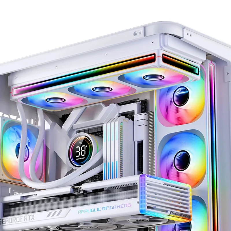 Jonsbo ZB-120W 120mm ARGB Infinity Mirror Series Fan (White)