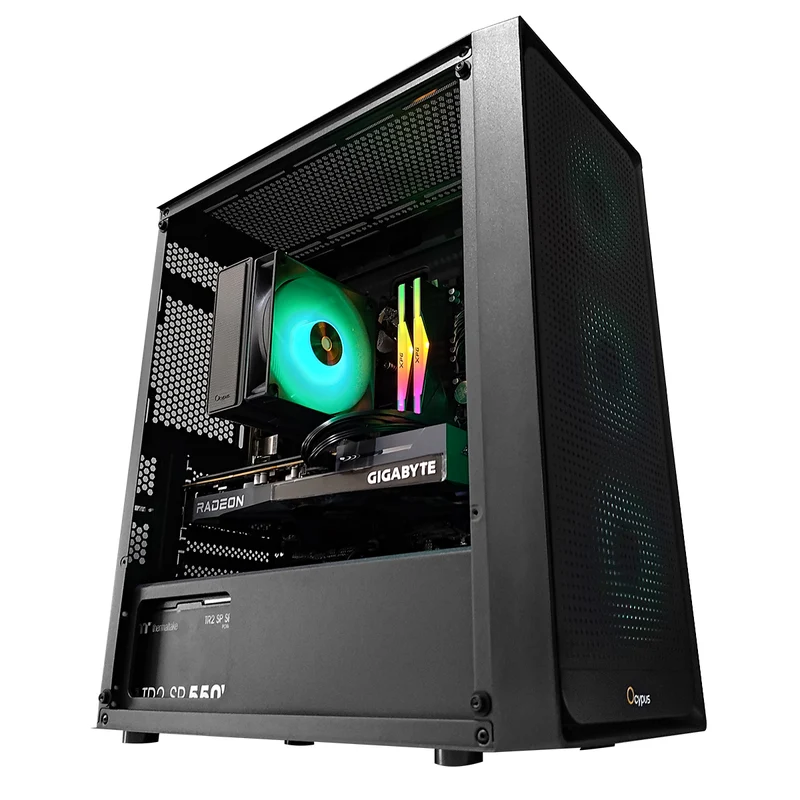 Alpha Gamma C50 Black Desktop Gaming PC | AMD Ryzen 5 5600G | 16GB RAM | 500GB SSD | RX 6600 | Windows 11 Pro