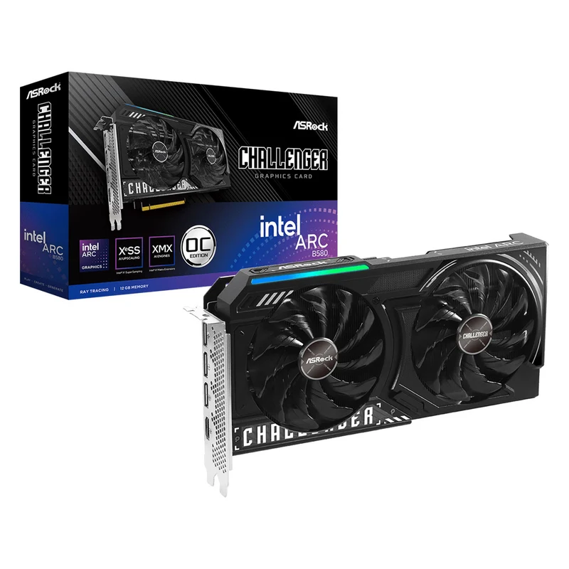 ASRock Intel Arc B580 Challenger 12GB OC GDDR6 Graphics Card