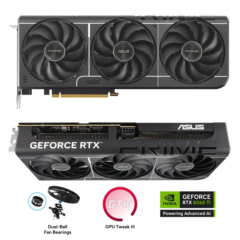 ASUS Prime Geforce RTX 5060 Ti 16GB GDDR7 OC Graphics Card