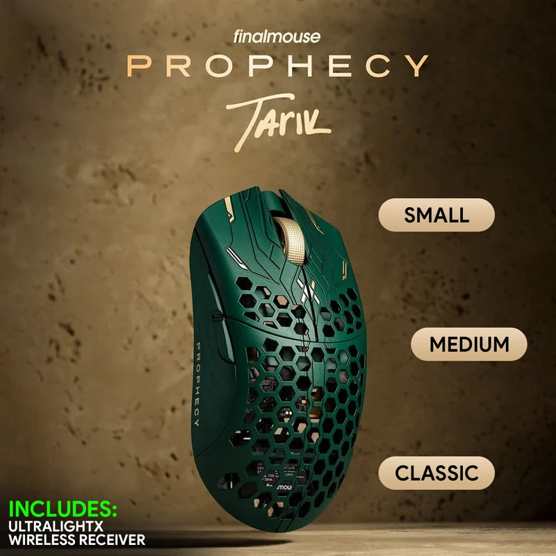 Finalmouse UltralightX Prophecy Wireless Gaming Mouse (Tarik) (Small, Medium, Classic)