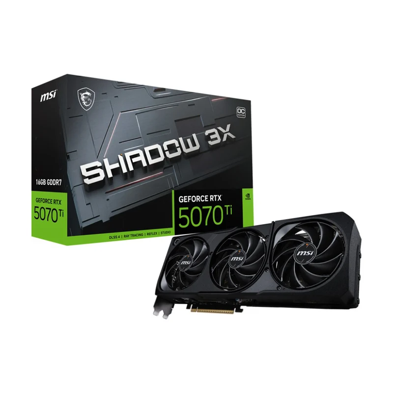 MSI Geforce RTX 5070 Ti Shadow 3X OC 16GB GDDR7 Graphics Card