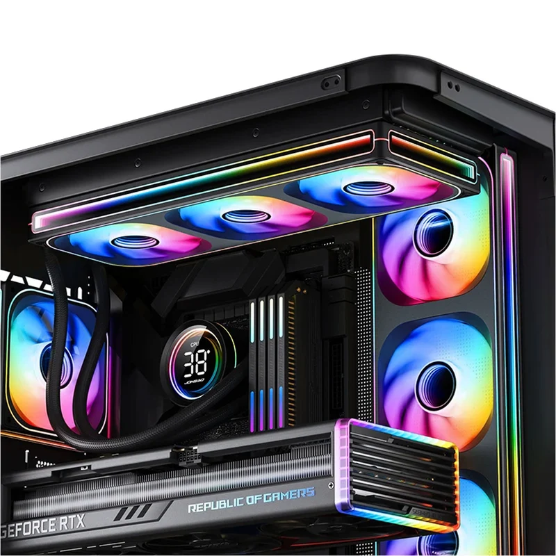 Jonsbo ZB-120BR 120mm ARGB Infinity Mirror Series Reverse Fan (Black)