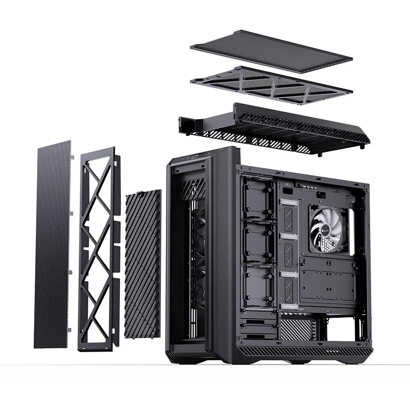 Jonsbo D500 E-ATX Computer Case (Black, Silver)