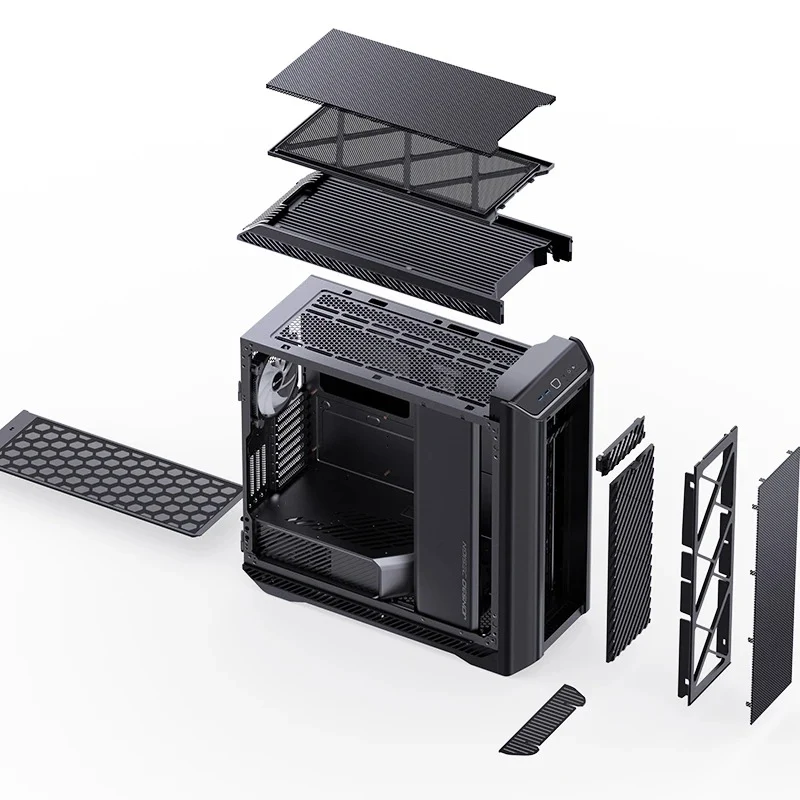 Jonsbo D500 E-ATX Computer Case (Black, Silver)